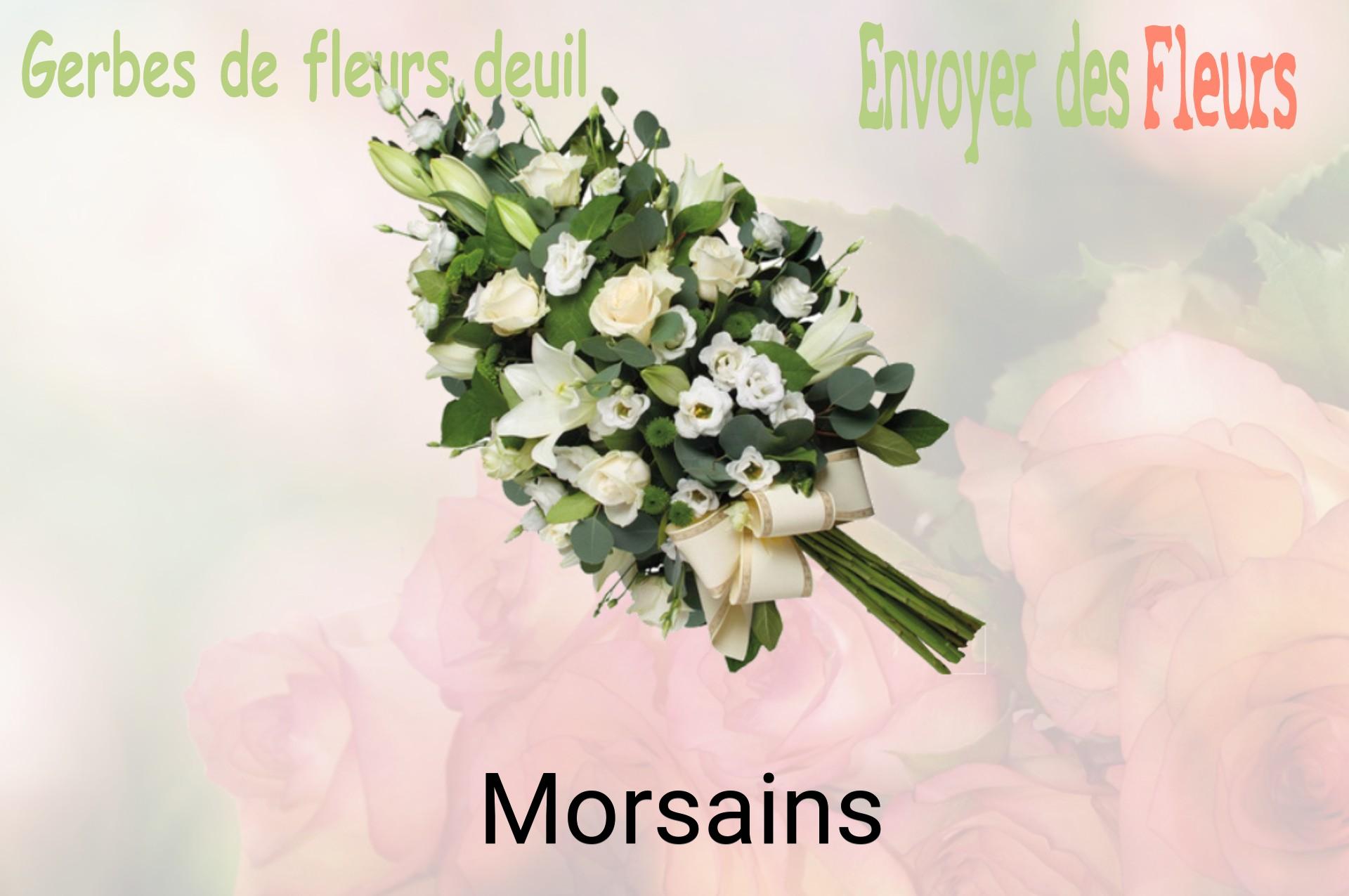 Gerbe de fleurs de deuil livrée à Morsains